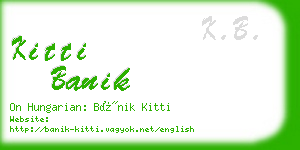 kitti banik business card